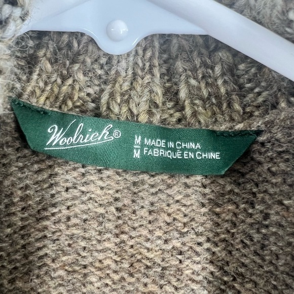 Woolrich 100% lambswool sweater cardigan size M - Picture 5 of 9
